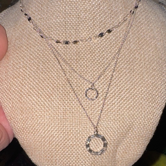 Mixit Delicates Layered Silver Tone Necklace (BR1010/6) - Picture 2 of 9